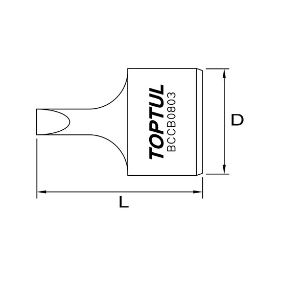 Tuýp đen mũi dẹt 1/4
